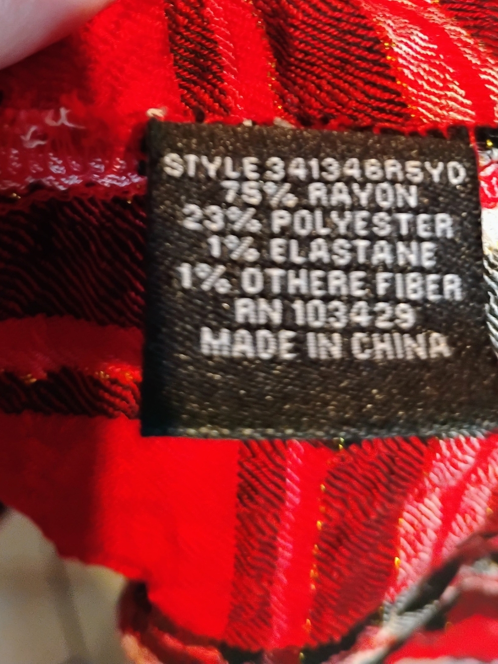intro. Size 3X Red & Black Plaid Button-Up Shirt With Roll Tab Sleeves. NWT - Picture 6 of 11